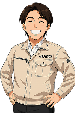 腰に手を当てているJOMO隊長
